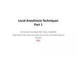 Local Anesthesia Techniques Part 1 - slide 1