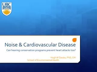 Noise &amp; Cardiovascular Disease