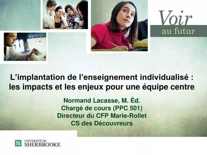 l implantation de l enseignement individualis les impacts et les enjeux pour une quipe centre