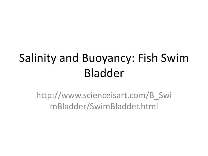 salinity and buoyancy fish swim bladder