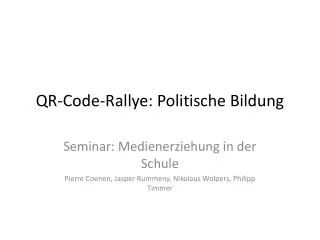 qr code rallye politische bildung