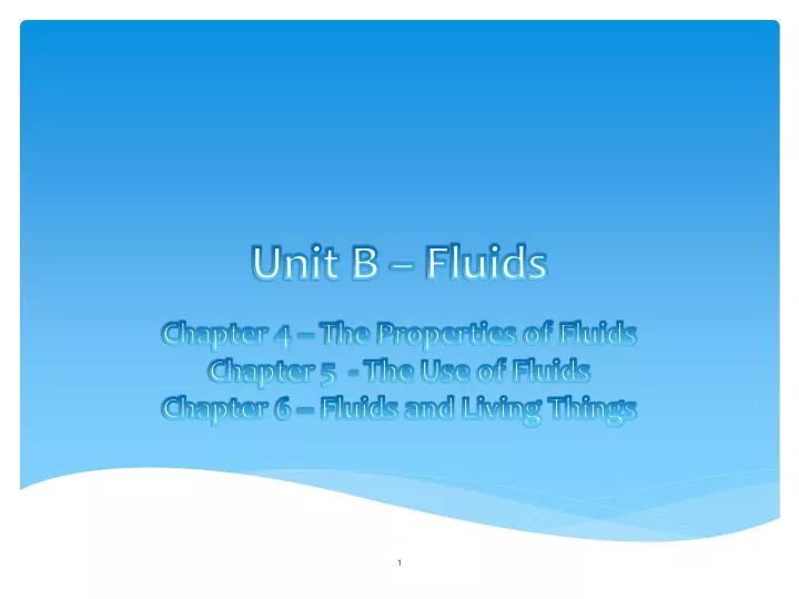 unit b fluids