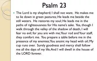 Psalm 23