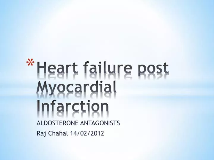 heart failure post myocardial infarction