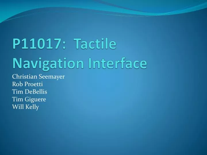 p11017 tactile navigation interface