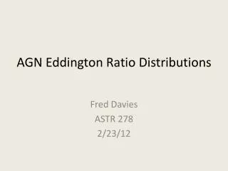 AGN Eddington Ratio Distributions