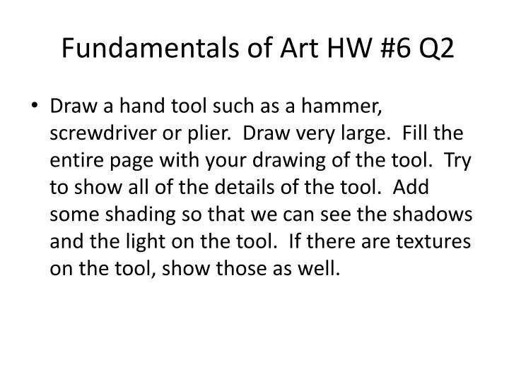 fundamentals of art hw 6 q2