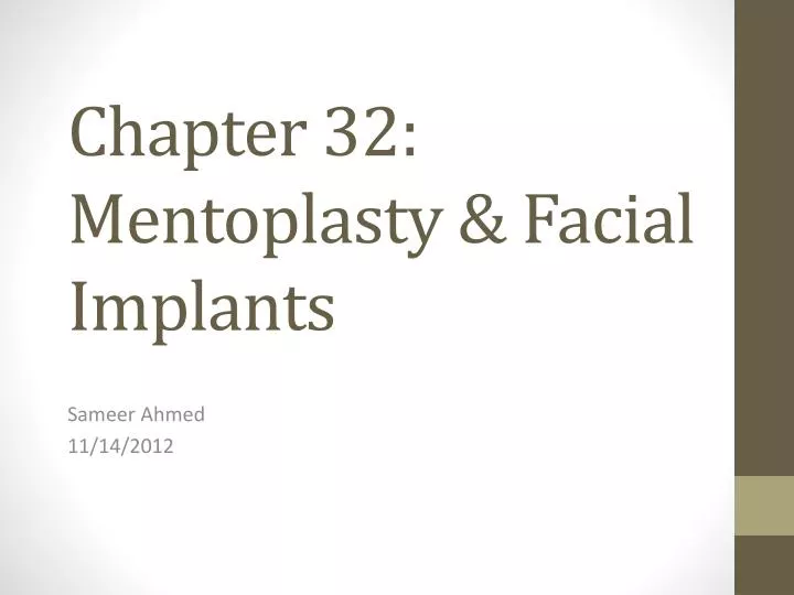 chapter 32 mentoplasty facial implants