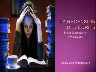 la recension des ecrits