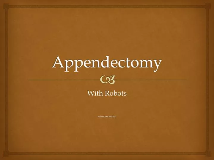 appendectomy