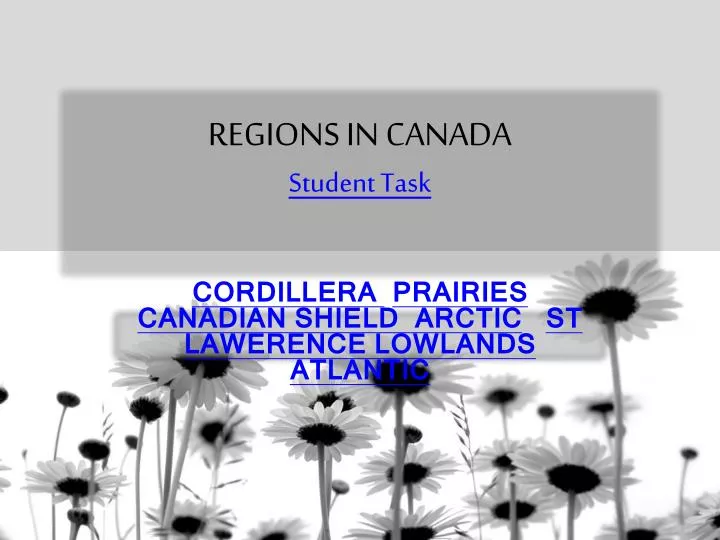 regions in canada student task