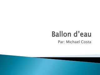 ballon d eau