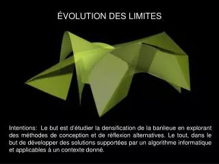 volution des limites