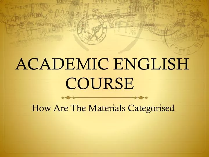academic english course