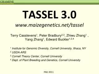 TASSEL 3.0 www.maizegenetics.net/tassel