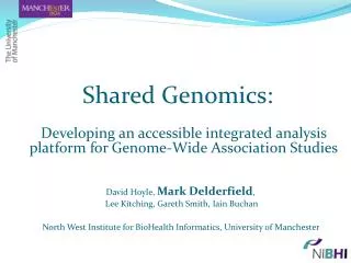 Shared Genomics: