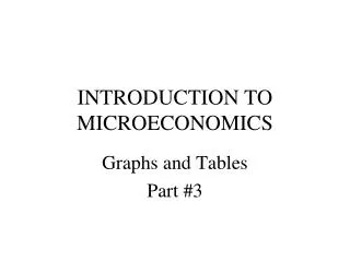 INTRODUCTION TO MICROECONOMICS