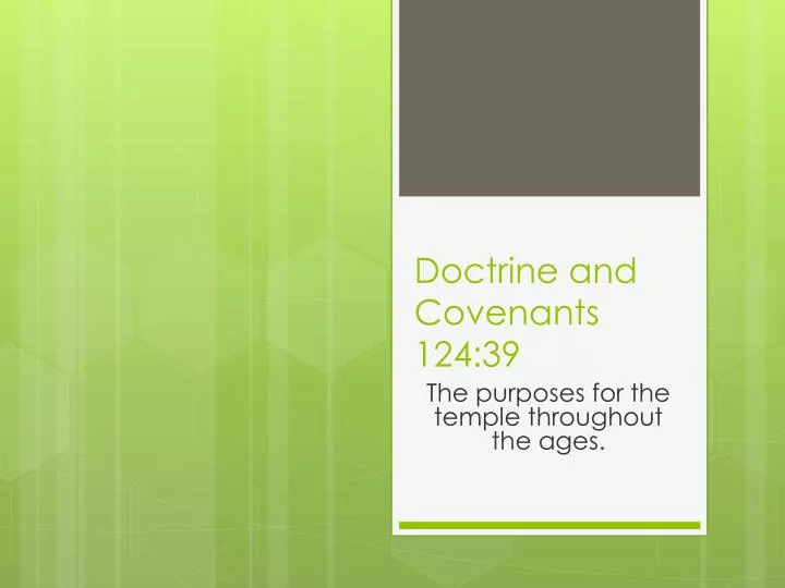 doctrine and covenants 124 39