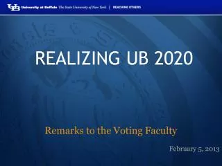 REALIZING UB 2020