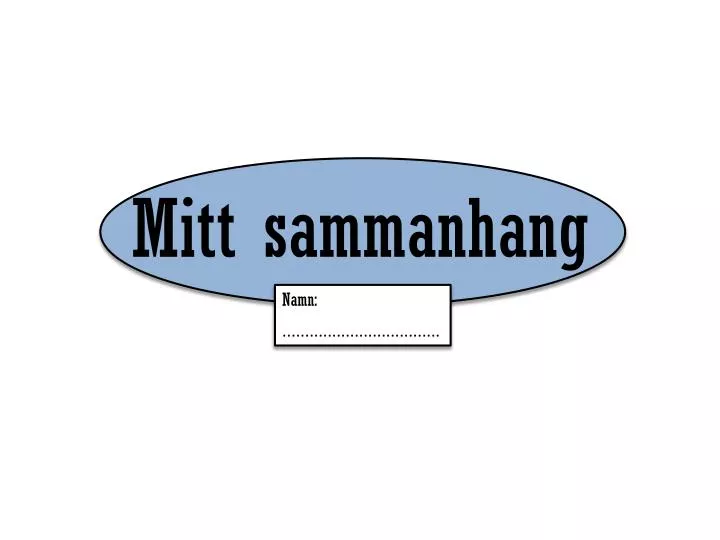 mitt sammanhang