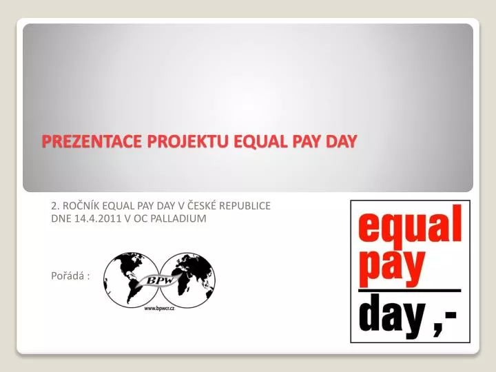 prezentace projektu equal pay day