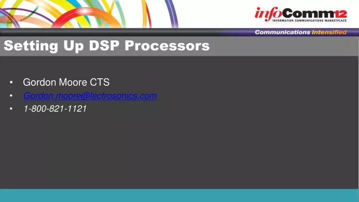 setting up dsp processors