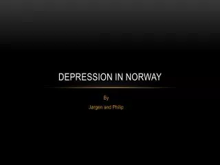 Depression in Norway