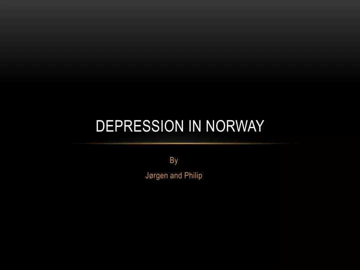 depression in norway