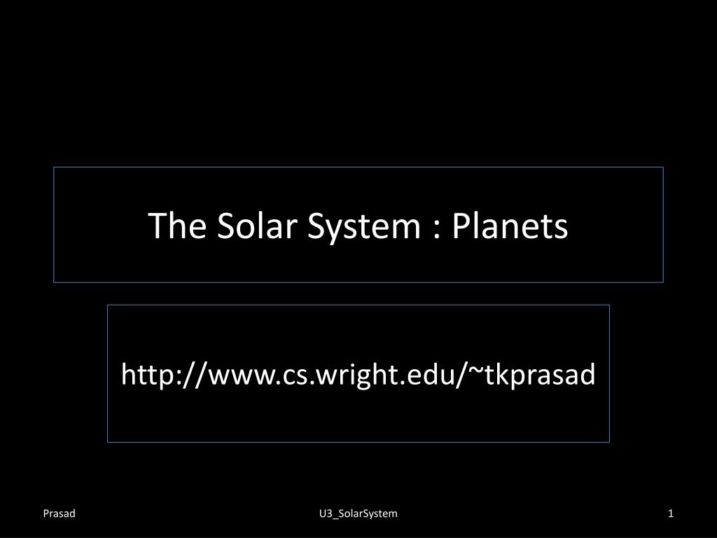 PPT - The Solar System : Planets PowerPoint Presentation, free download ...