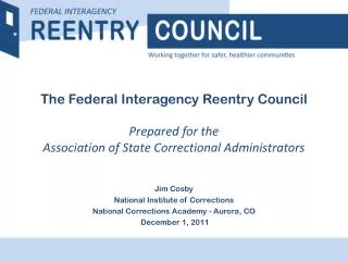 Jim Cosby National Institute of Corrections National Corrections Academy - Aurora, CO