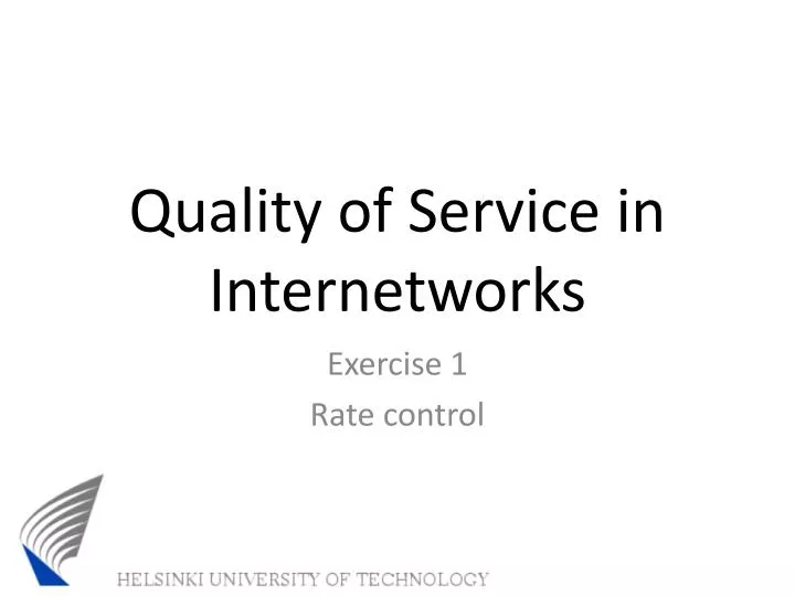 quality of service in internetworks
