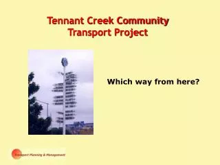 Tennant Creek Community Transport Project