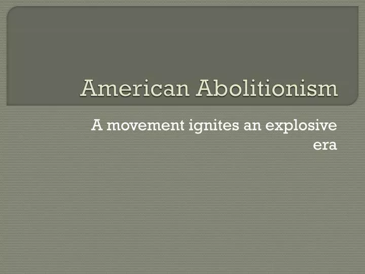 american abolitionism