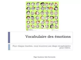 Vocabulaire des émotions