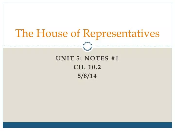 the house of representatives