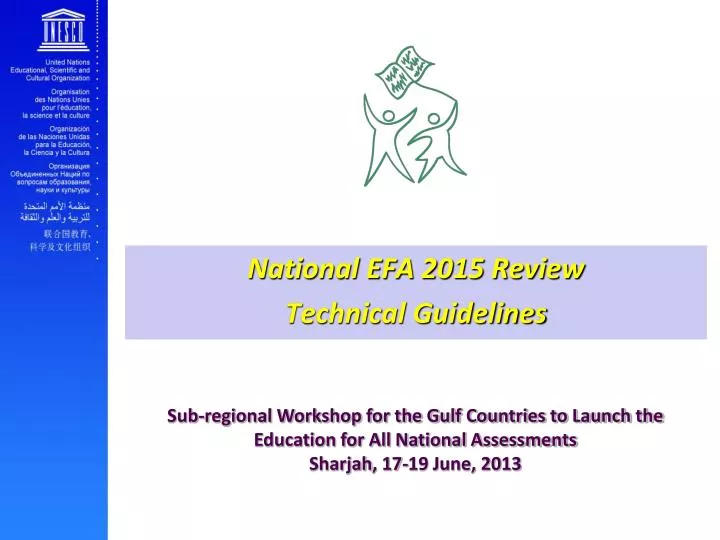 national efa 2015 review technical guidelines