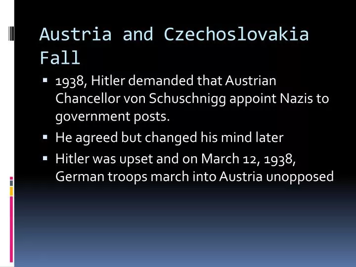 austria and czechoslovakia fall