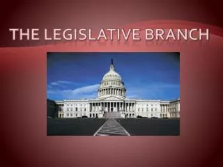 the legislative branch
