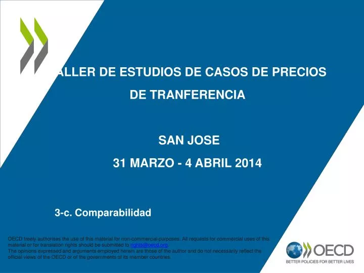 taller de estudios de casos de precios de tranferencia san jose 31 marzo 4 abril 2 014