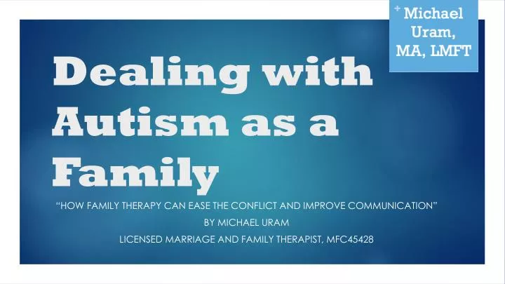 dealing with autism as a family