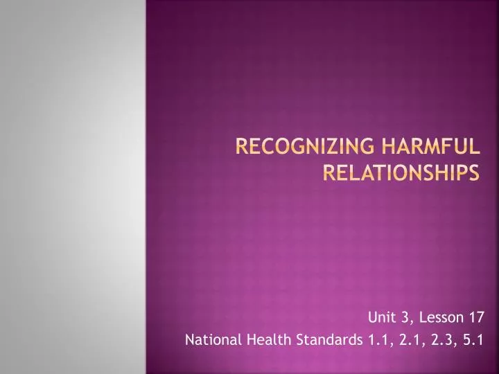 recognizing harmful relationships
