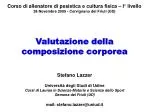 Valutazione della composizione corporea - slide 1