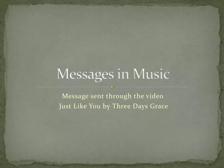 messages in music