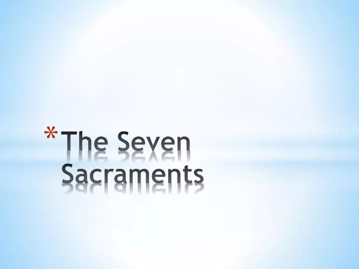 the seven sacraments