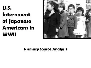 U.S. Internment of Japanese Americans in WWII