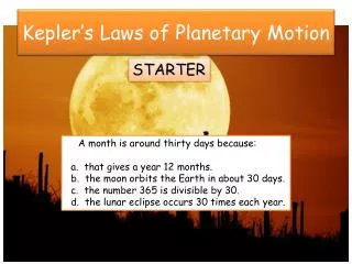 kepler s laws of planetary motion