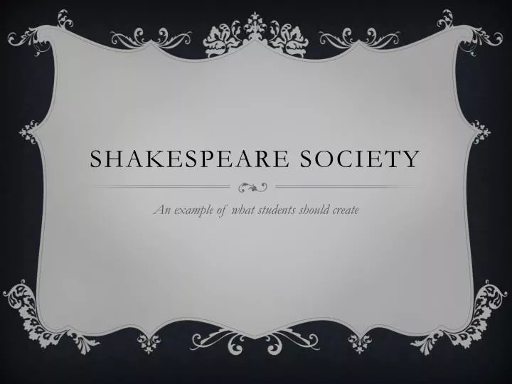 shakespeare society