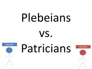 Plebeians vs. Patricians
