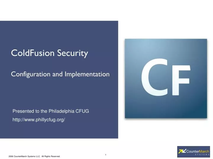 coldfusion security configuration and implementation
