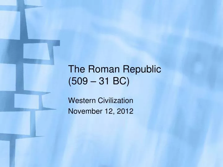 the roman republic 509 31 bc